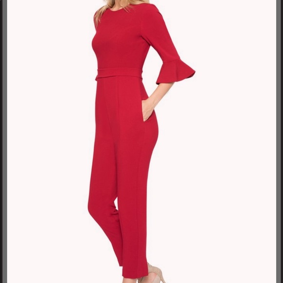 Black Halo Pants - Red Black Halo Brooklyn Jumpsuit 0